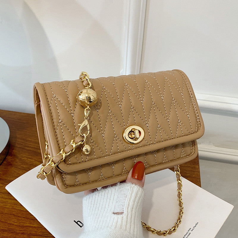 Simples Outono Lazer Moda Corrente Pequena Bolsa Quadrada