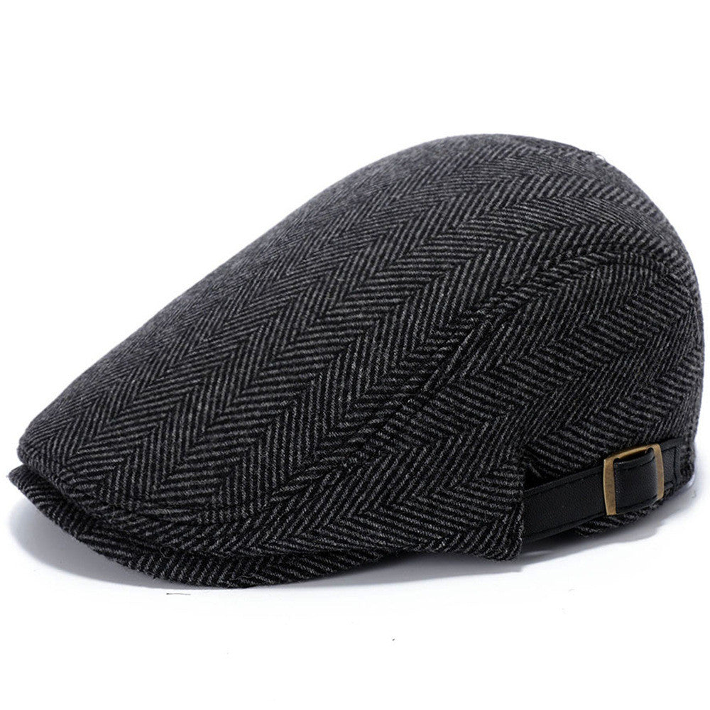 Chapéu de lã para outono e inverno ao ar livre, boina masculina