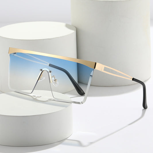Gafas de sol cuadradas europeas y americanas con lentes de una sola pieza