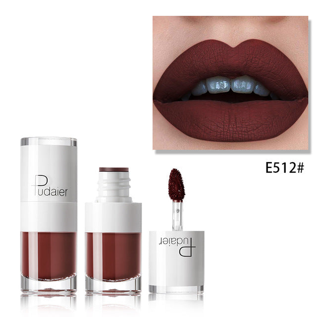 Batom 16 cores frasco branco brilho labial matte hidratante duradouro