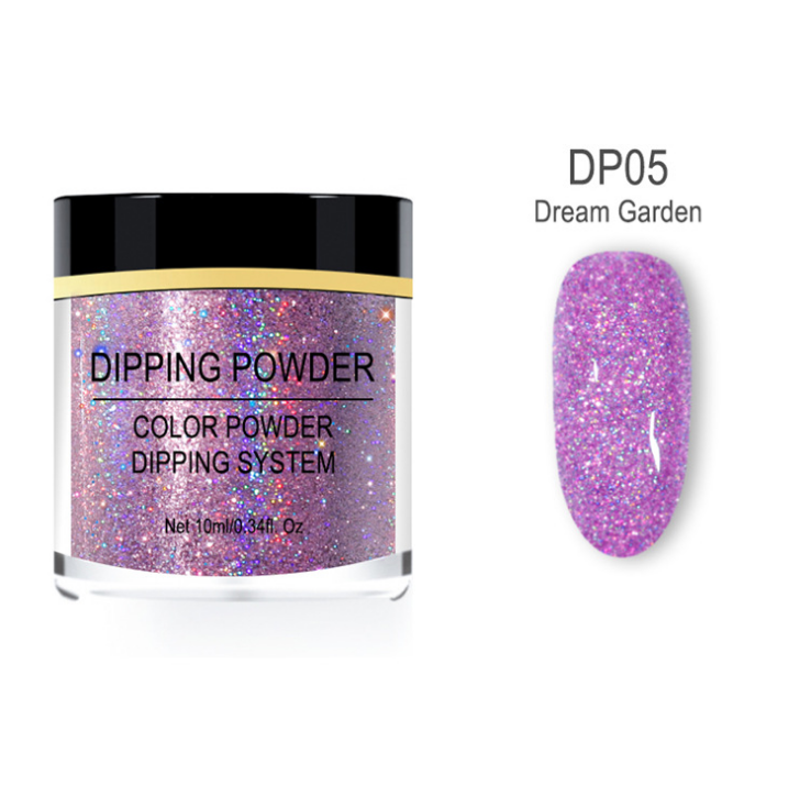 Pó de unha com glitter a laser