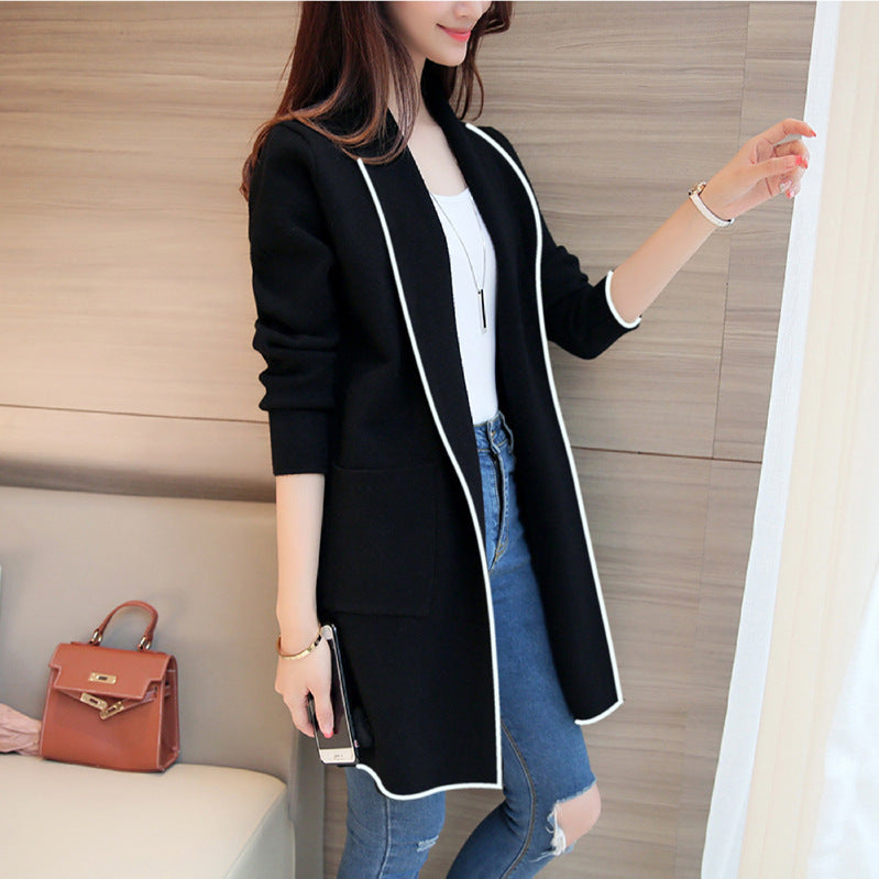 Cardigan de manga comprida em moletom