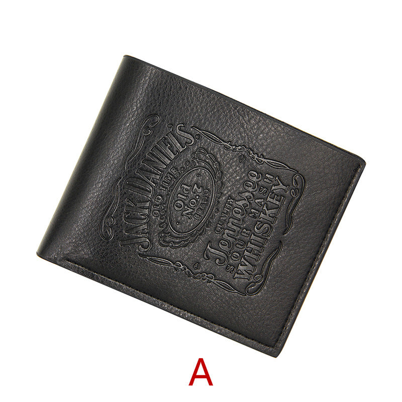 Moda Masculina PU Preto Carteira Curta
