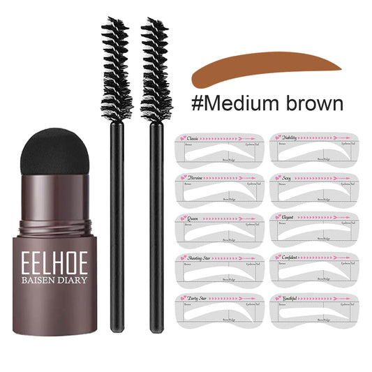 Juego de moldes para cejas, maquillaje en polvo