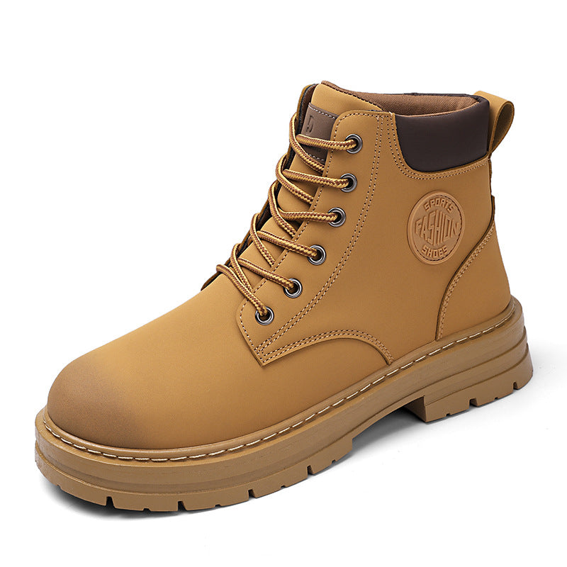 Botas de trabalho masculinas de cano alto Martin Boots com sola grossa Inglaterra