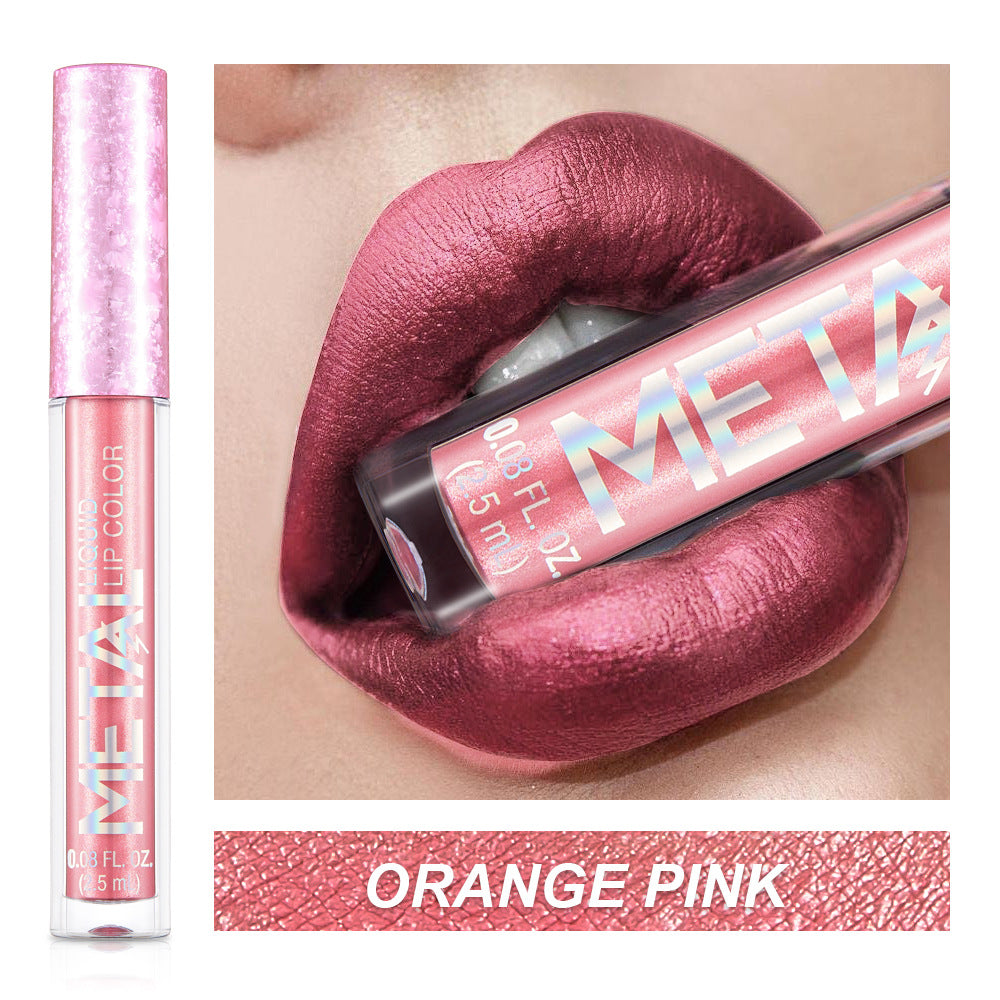 Brilho labial metálico