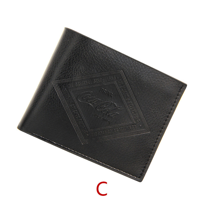 Moda Masculina PU Preto Carteira Curta