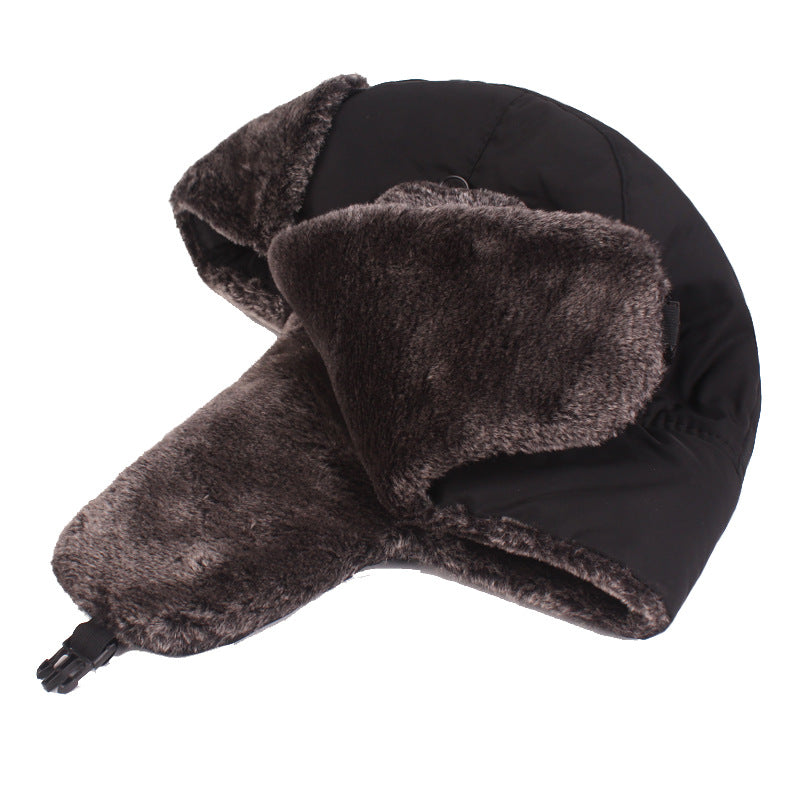 Chapéu de proteção auricular de veludo grosso masculino