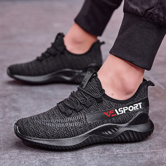 Novos sapatos masculinos Flyknit estilo coreano sapatos casuais da moda confortáveis
