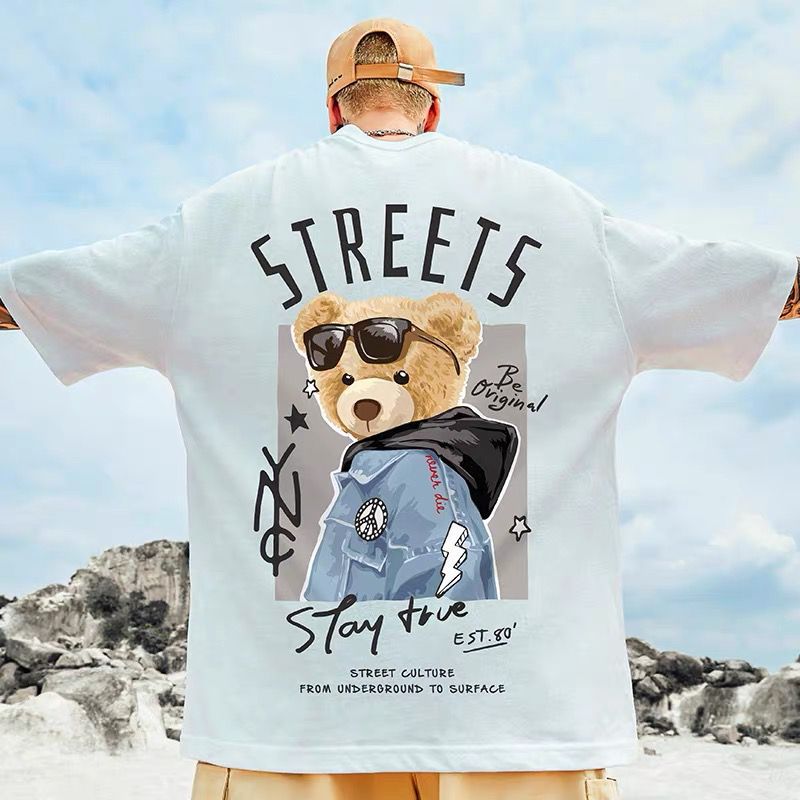 Camiseta de manga curta Street Hip-hop masculina verão