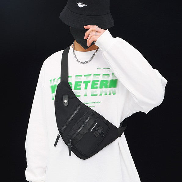 Bolsa de peito casual masculina transversal