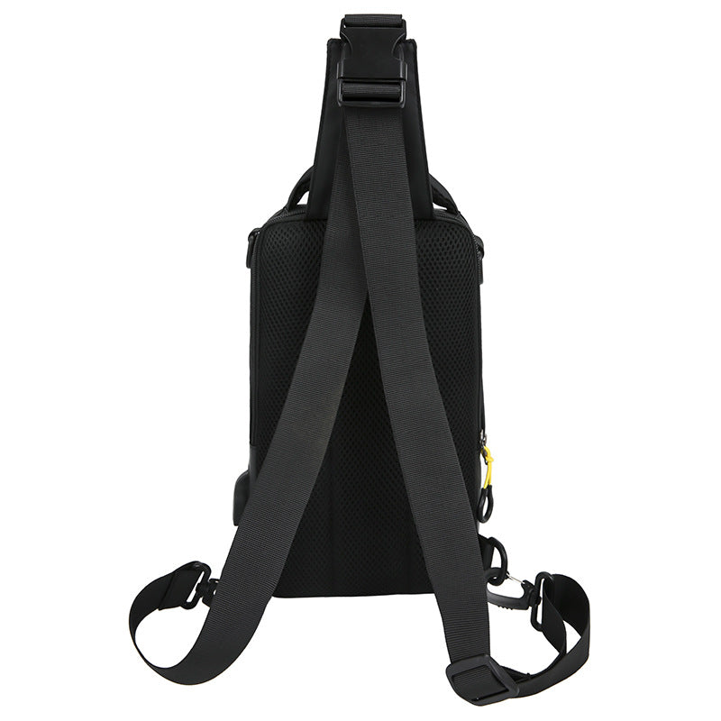 Bolsa de Nylon à prova d'água Bolsa de peito masculina multifuncional