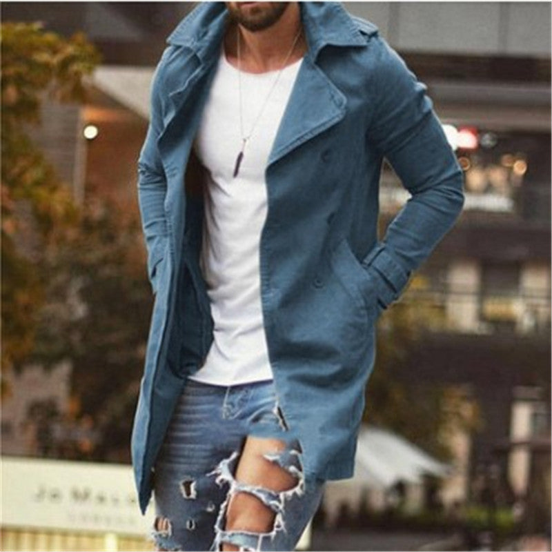 Gabardine plus size slim de comprimento médio