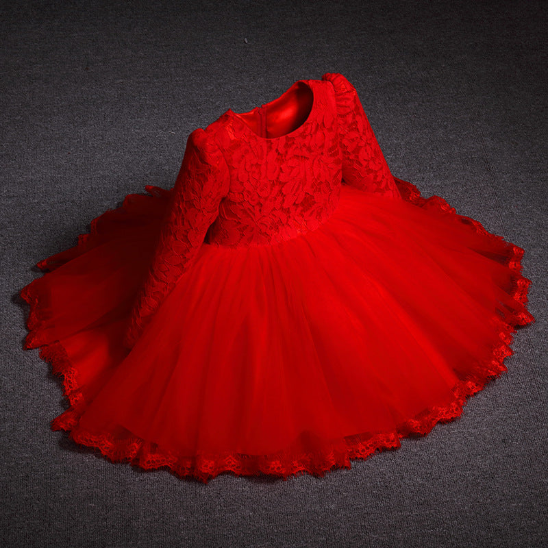 Vestido de princesa de renda para meninas vestido de verão
