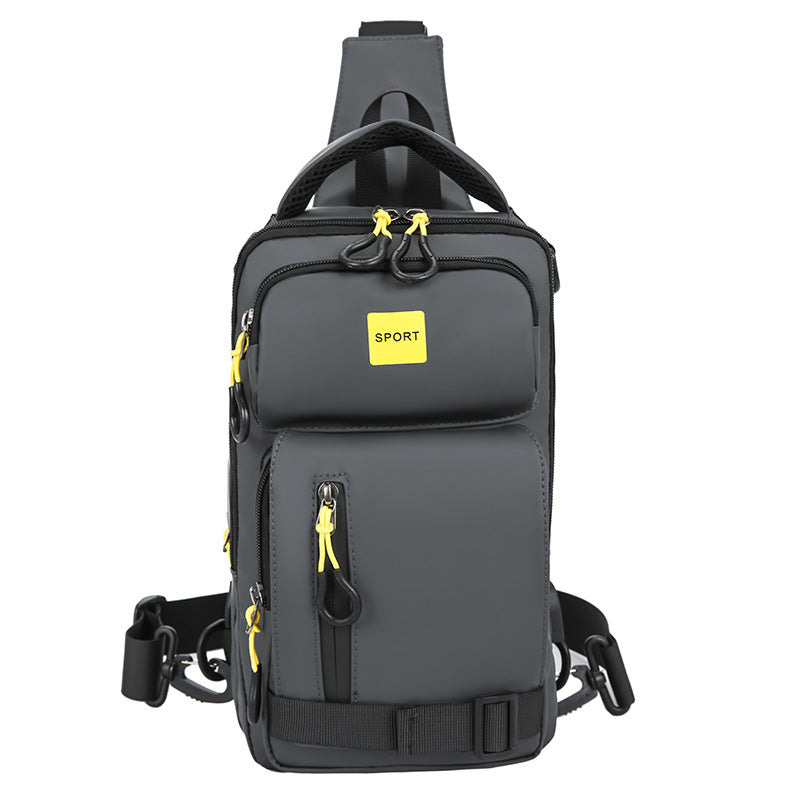 Bolsa de Nylon à prova d'água Bolsa de peito masculina multifuncional