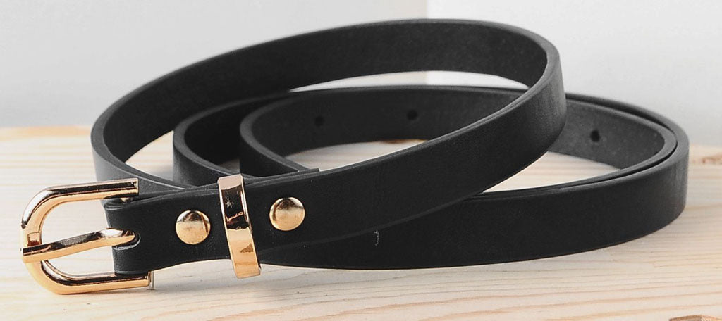 Cinto de couro PU feminino