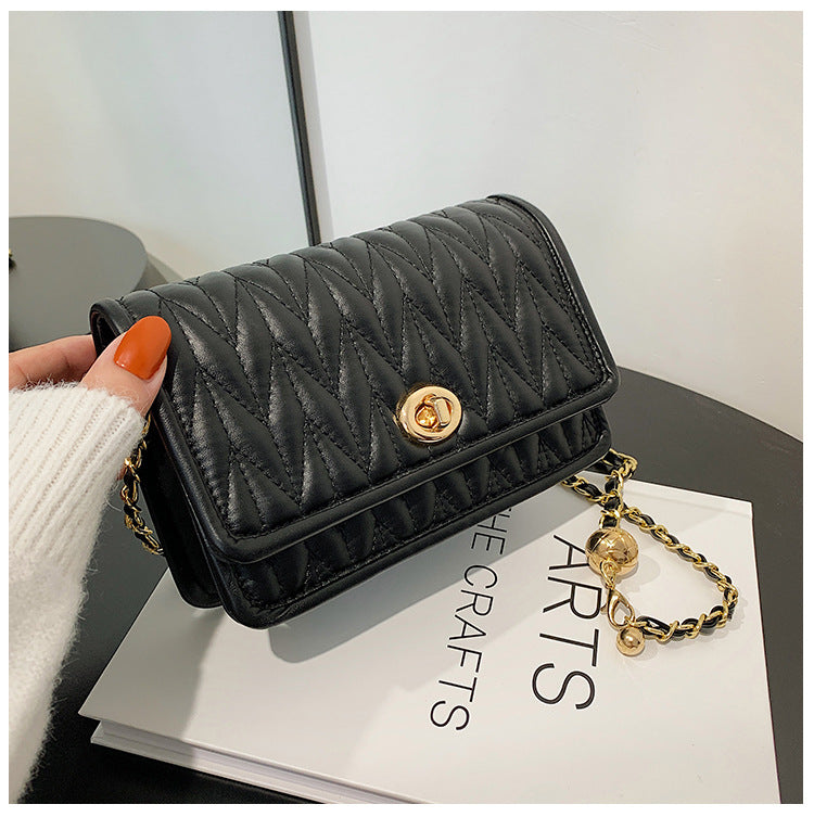 Simples Outono Lazer Moda Corrente Pequena Bolsa Quadrada