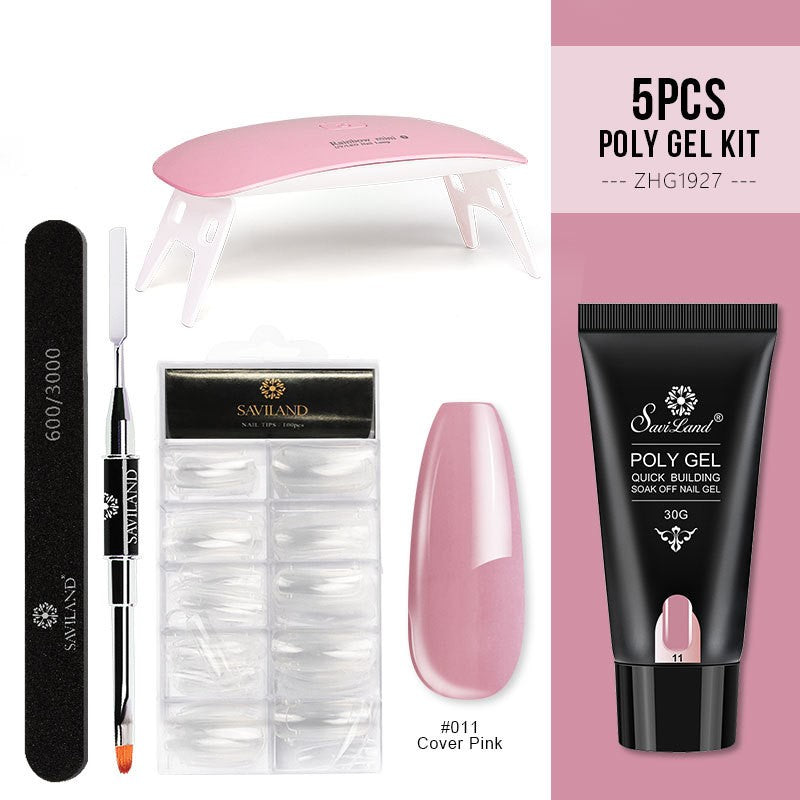 Conjunto de unhas de gel de cristal de gel de extensão rápida