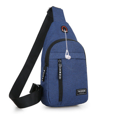 Bolsa de peito masculina de lona para lazer, esportes, corrida, bolsa mensageiro