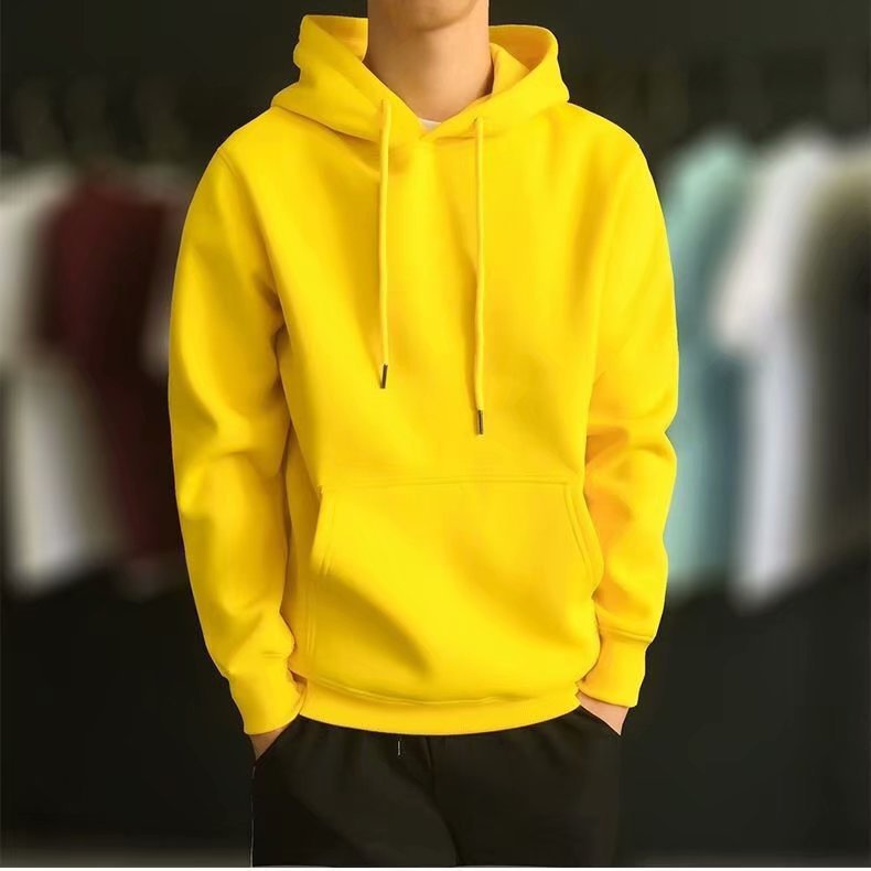 Suéter de lã masculino com capuz primavera e outono novo estilo coreano solto