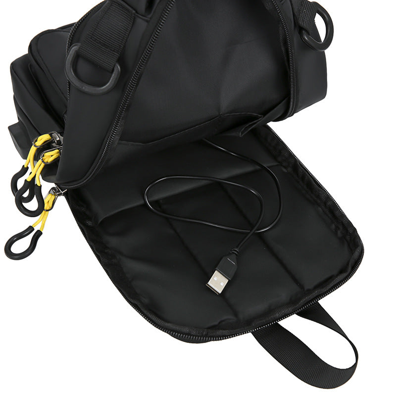 Bolsa de Nylon à prova d'água Bolsa de peito masculina multifuncional