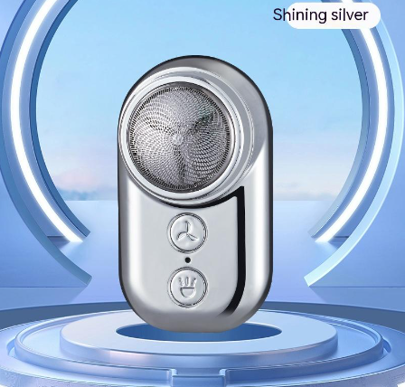 Barbeador elétrico portátil masculino com luz
