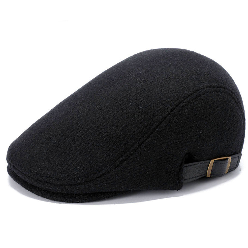 Chapéu de lã para outono e inverno ao ar livre, boina masculina