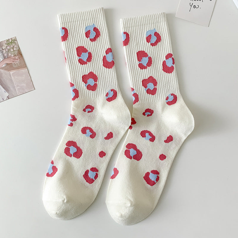Meias New Heart Strawberry Sweet Love Girl