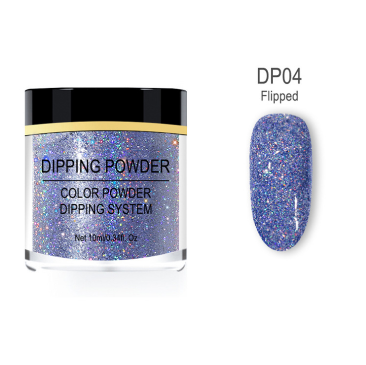 Pó de unha com glitter a laser