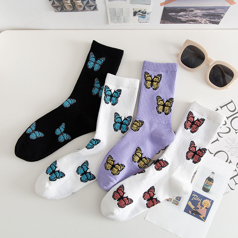 Meias espirituosas borboleta