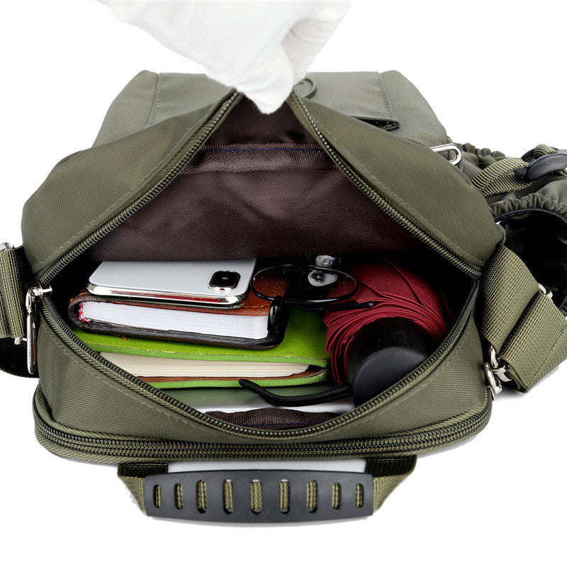 Bolsa de ombro mensageiro de nylon grande capacidade masculina