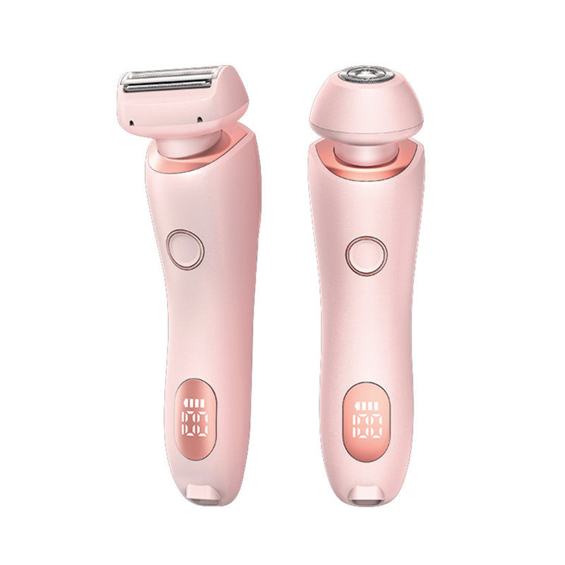2 em 1 Depilador Depilador USB Recarregável Aparador Feminino Corpo Navalha Rosto Perna Axila Biquíni Mão Barbeador Púbico Removedor de Pelos