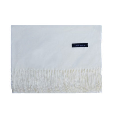Cachecol feminino de cor sólida com borla xale