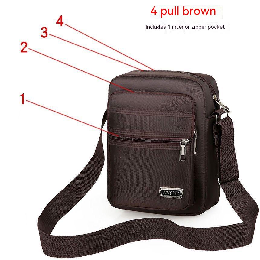 Bolsa de ombro transversal impermeável multicamadas de grande capacidade