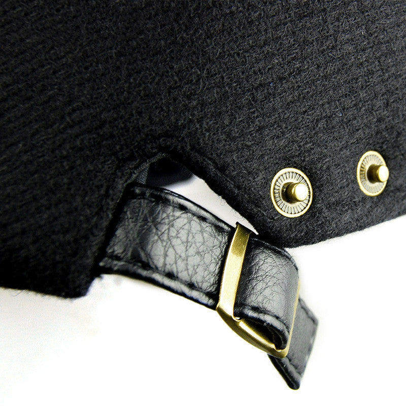 Chapéu de lã para outono e inverno ao ar livre, boina masculina