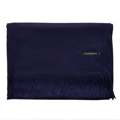 Cachecol feminino de cor sólida com borla xale