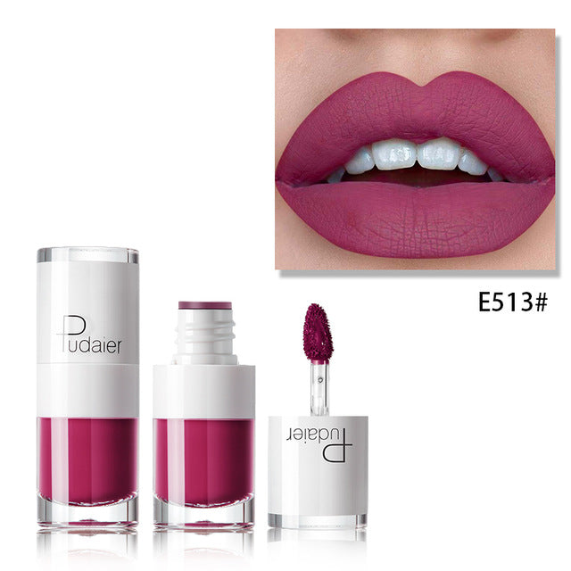 Batom 16 cores frasco branco brilho labial matte hidratante duradouro