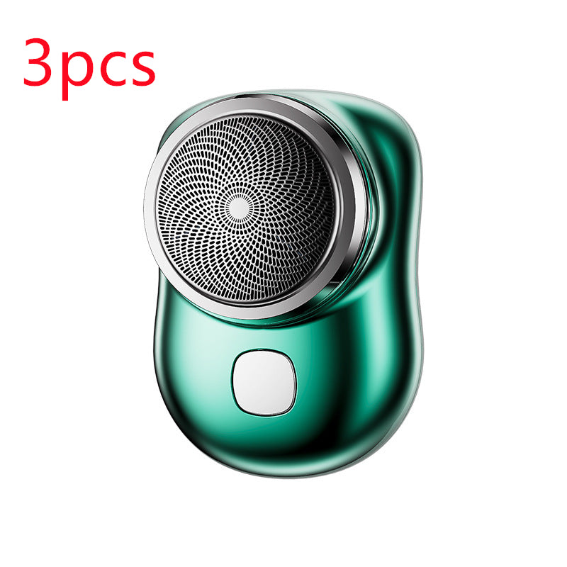 Mini barbeadores faciais portáteis sem fio barbeador elétrico recarregável USB molhado e seco indolor máquina de barbear de tamanho pequeno para homens