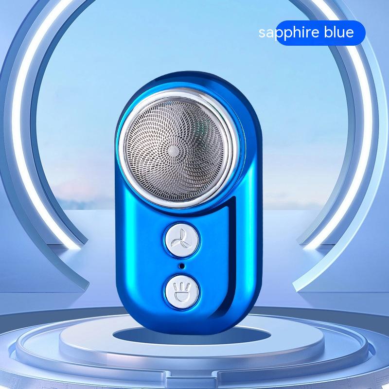 Barbeador elétrico portátil masculino com luz