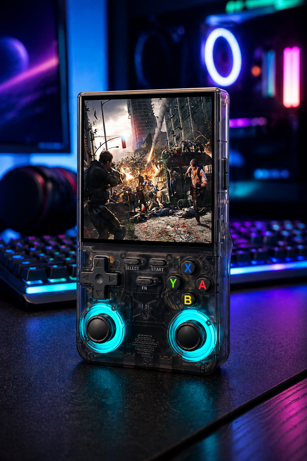 R36 Ultra 2025 Open Source R36S Video Game Console Linux System 4.0 Inch IPS Screen  Portable Pocket Video Player 64G best Games