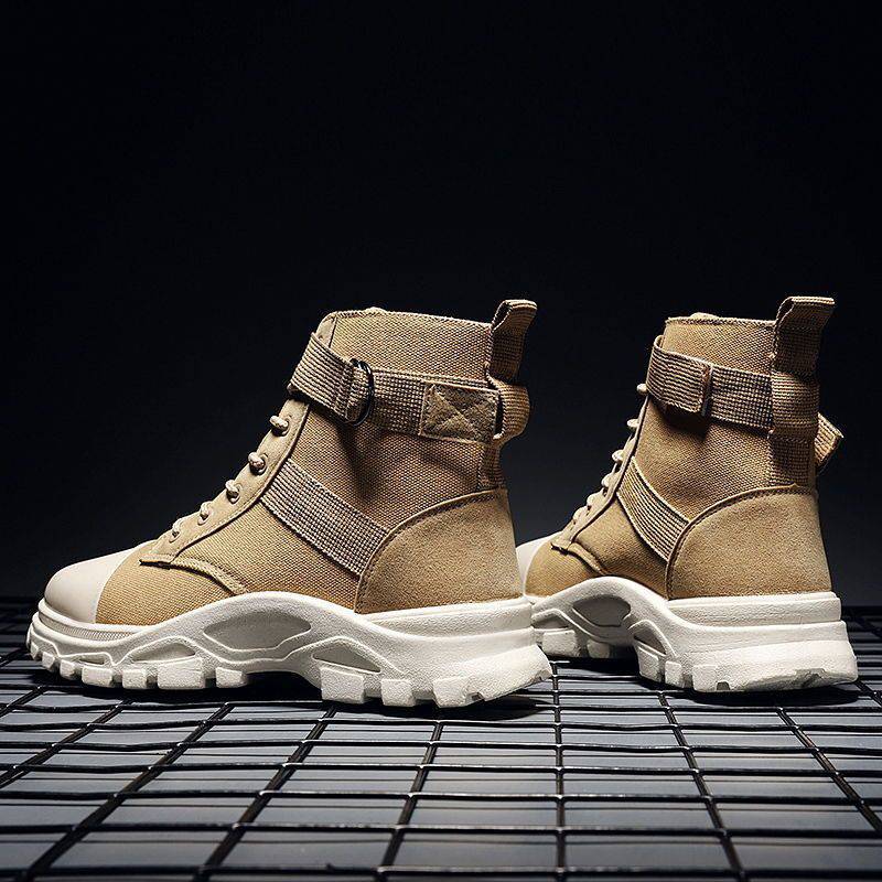 Bota de trabalho casual estilo britânico masculina combinando