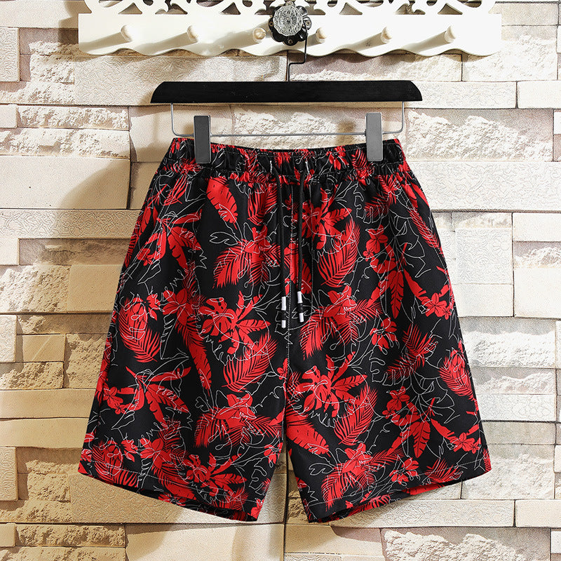 Camisa Estampada Masculina Manga Curta Camisa Shorts Terno