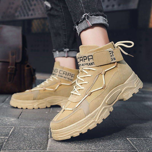 Bota de trabalho casual estilo britânico masculina combinando
