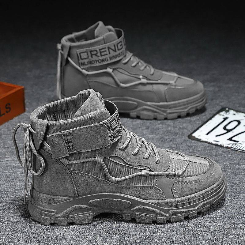 Bota de trabalho casual estilo britânico masculina combinando