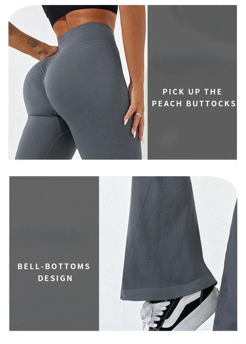 Slim Flare Pants 2025 | Cross Waist, Butt Lift & Stretch Fit