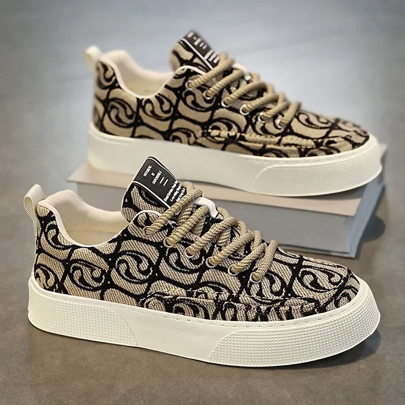 "2025 Men's Canvas Sneakers – Stylish, Durable, Non-slip."