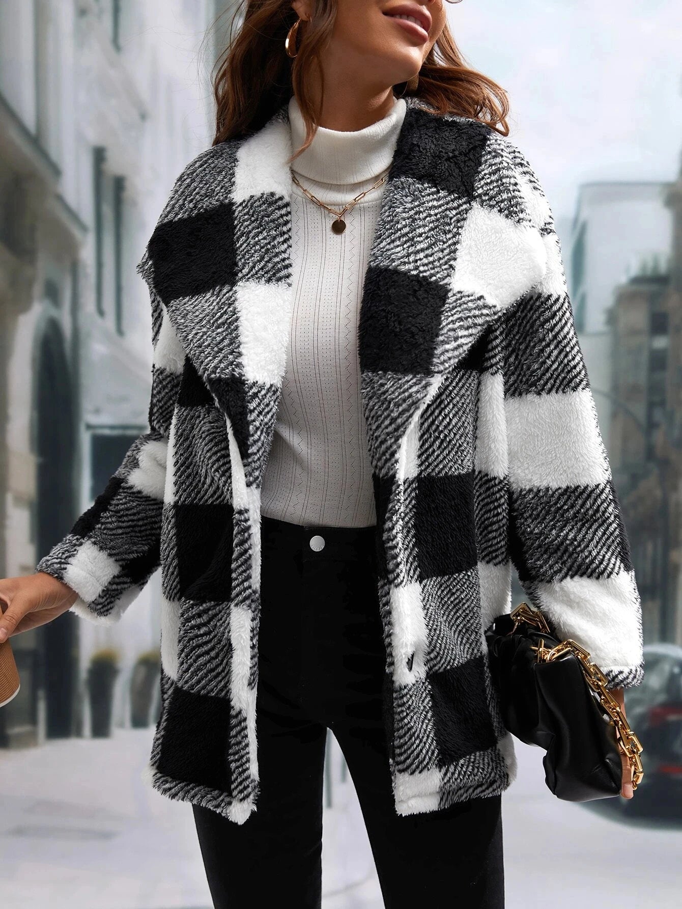 Teddy bear plush coat, perfect for autumn and winter.