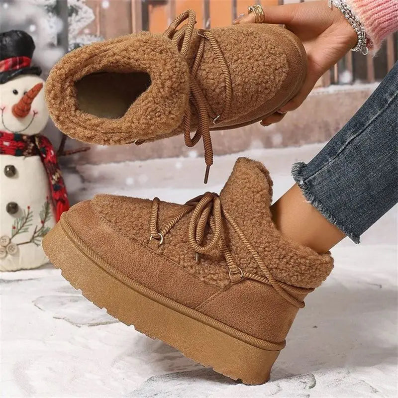 Winter-ready comfort. Snow boots designed for icy days, with fleece lining, secure grip, and effortless slip-on style.