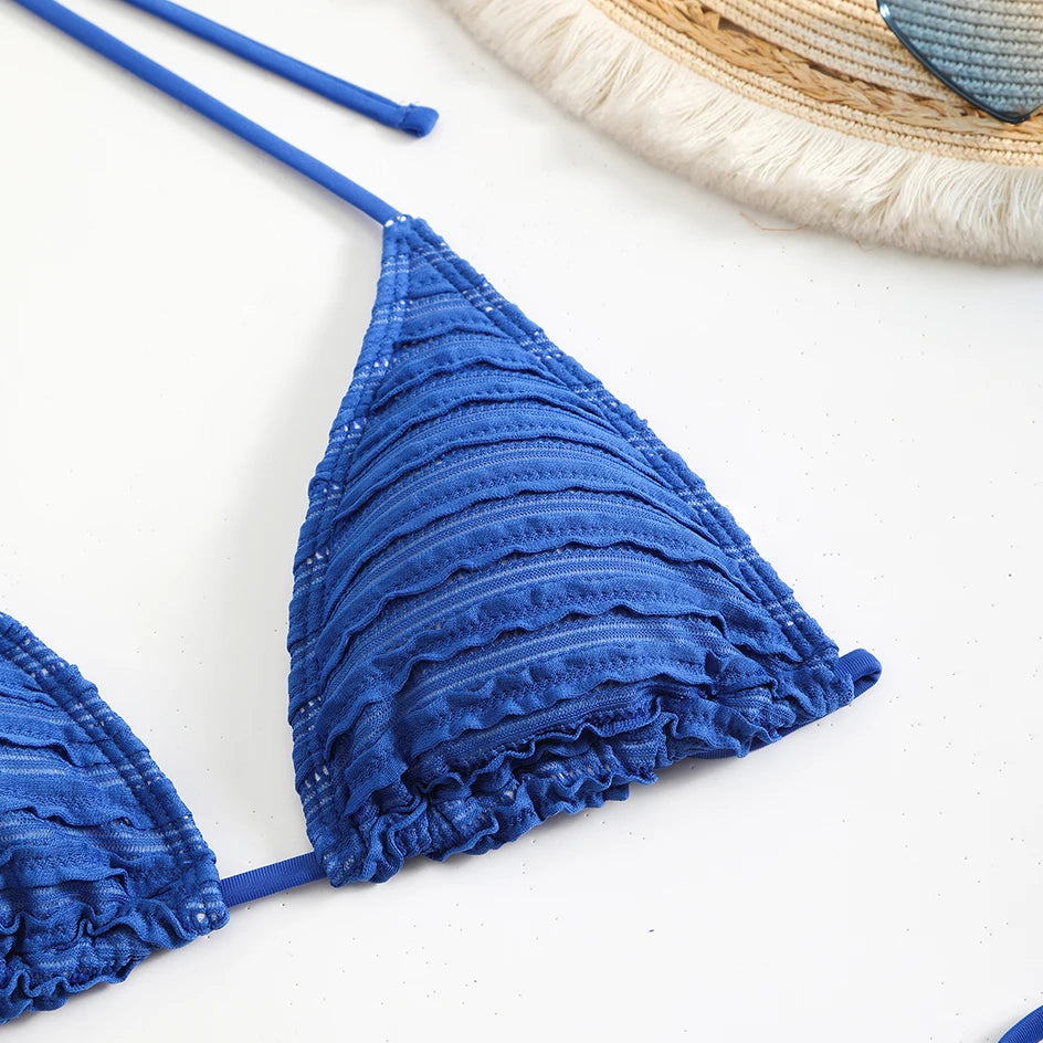 Sexy 3-Piece Bikini Set with Beach Cover-Up. Stylish, comfortable, and perfect for summer days.