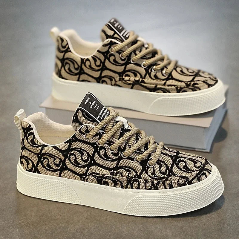 "2025 Men's Canvas Sneakers – Stylish, Durable, Non-slip."